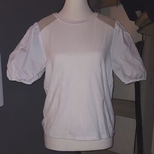 White Short Sleeve Women's Top